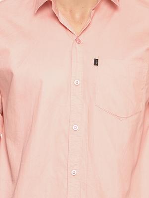 pink solid casual shirt - 16631766 - Standard Image - 5
