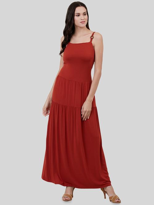 tie knot back gathered maxi dress - 16631881 - Standard Image - 1