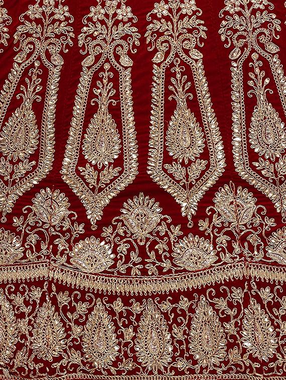 embroidered a-line lehenga - 16632184 - Zoom Image - 5