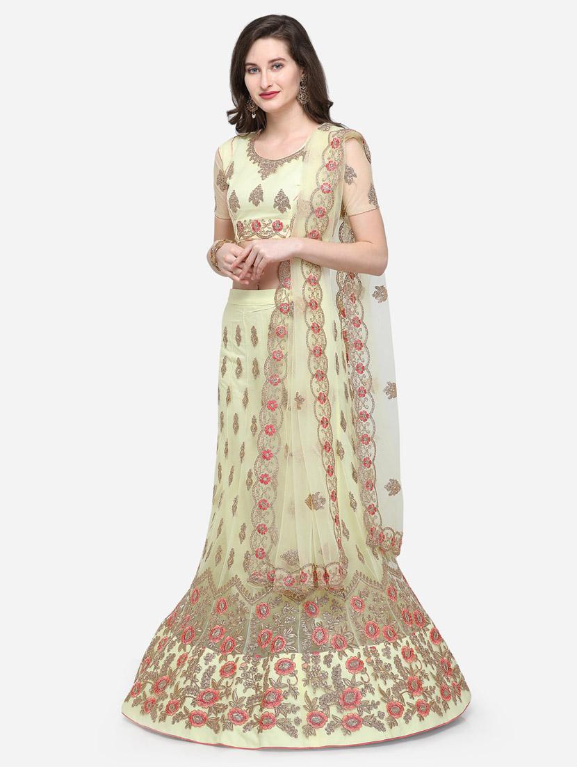 embroidered a-line lehenga - 16632191 - Zoom Image - 2