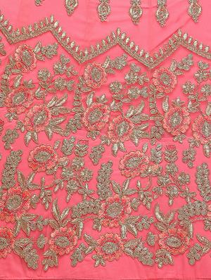 embroidered a-line lehenga - 16632195 - Standard Image - 5