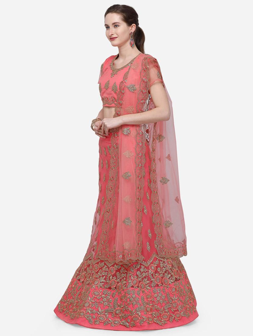 embroidered a-line lehenga - 16632195 - Zoom Image - 2