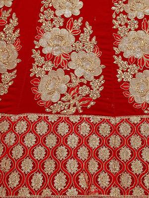 embroidered a-line lehenga - 16632200 - Standard Image - 5