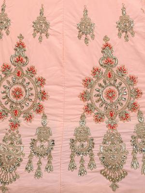 embroidered a-line lehenga - 16632244 - Standard Image - 5
