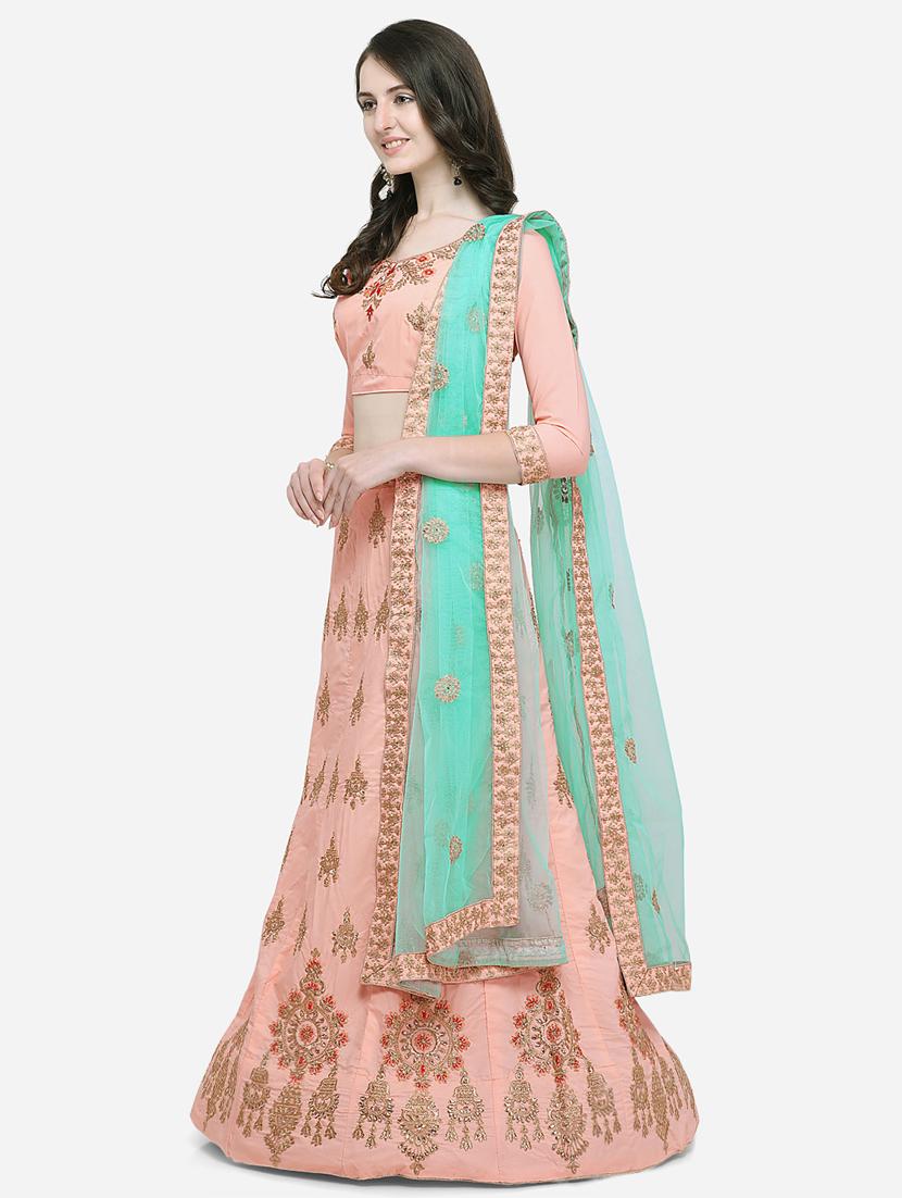 embroidered a-line lehenga - 16632244 - Zoom Image - 2
