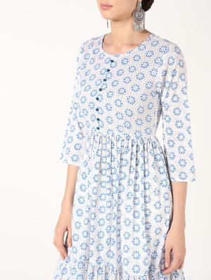 floral printed anarkali kurta - 16632293 - Standard Image - 5