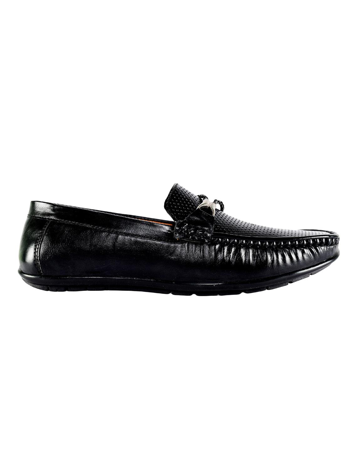 black leatherette slip on loafers - 16632448 - Zoom Image - 2