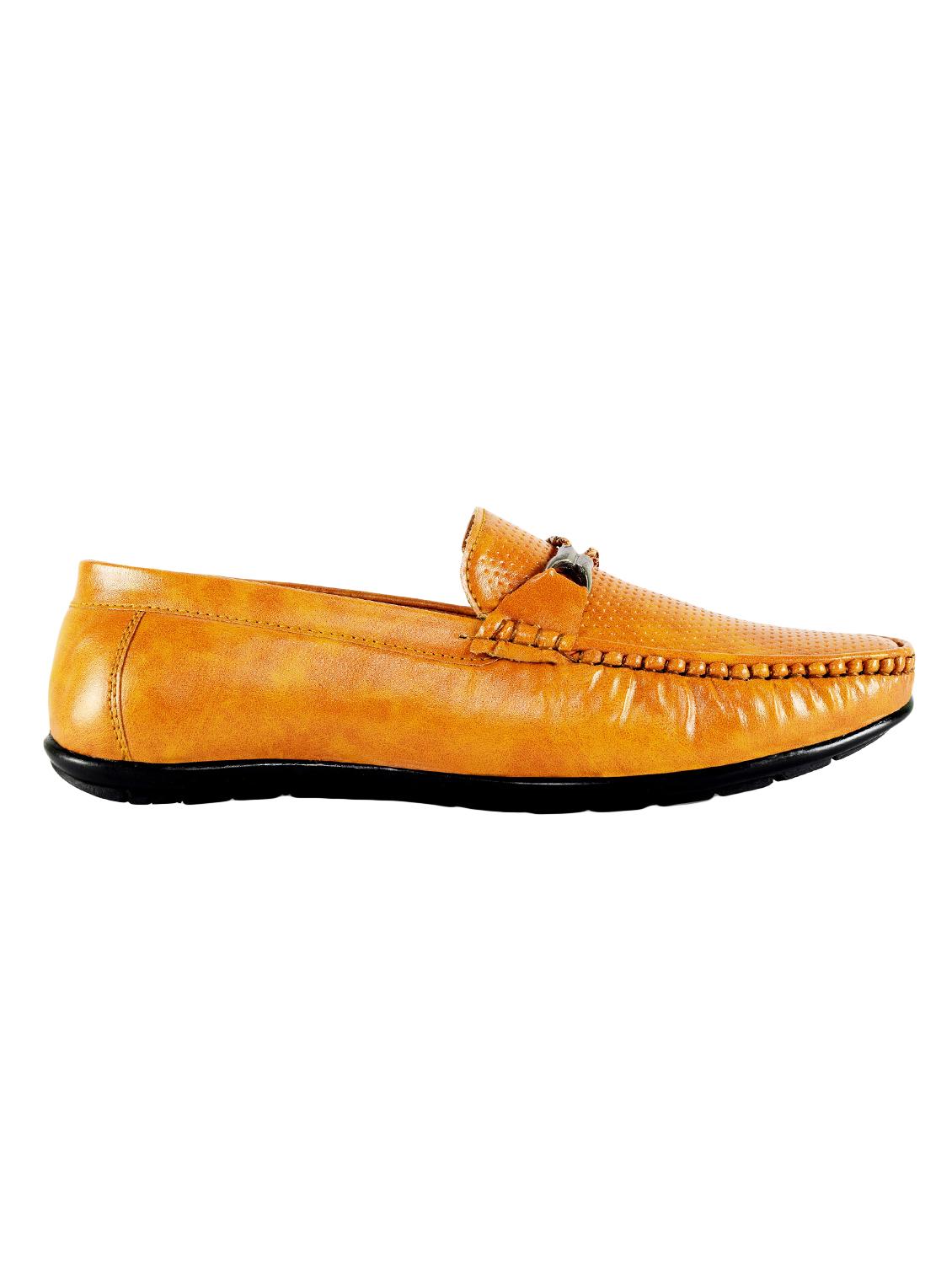tan leatherette slip on loafers - 16632452 - Zoom Image - 2