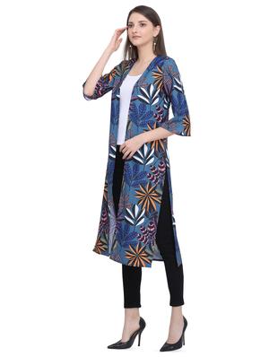 floral long line shrug - 16632525 - Standard Image - 2