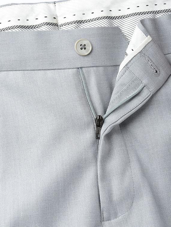 grey textured flat front formal trouser - 16633134 - Zoom Image - 5