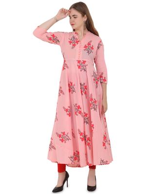 floral printed anarkali kurta - 16633171 - Standard Image - 2