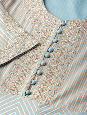 chevron zari work anarkali ethnic dress - 16633300 - Standard Image - 5
