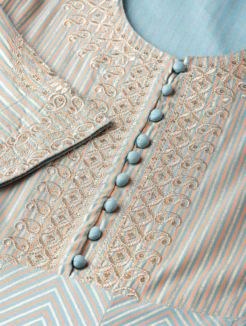 chevron zari work anarkali ethnic dress - 16633300 - Zoom Image - 5