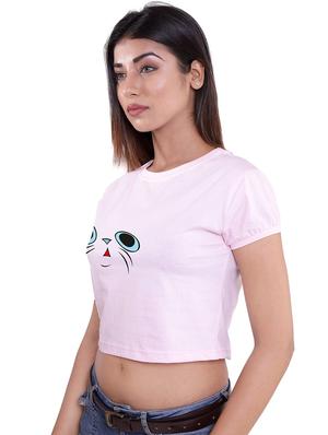 crew neck quirky print crop tees - 16633329 - Standard Image - 2