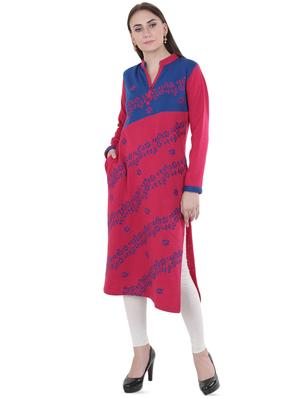 embroidered woolen kurta - 16633720 - Standard Image - 2