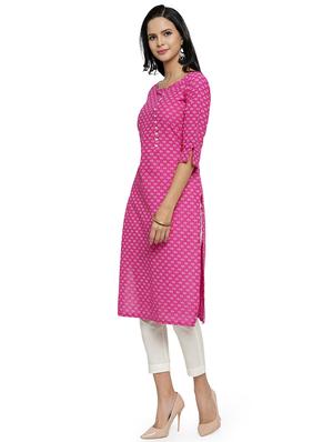 floral printed straight kurta - 16634090 - Standard Image - 2