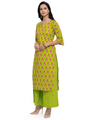 floral printed straight kurta - 16634101 - Standard Image - 2