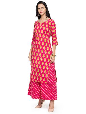 floral printed straight kurta - 16634103 - Standard Image - 2