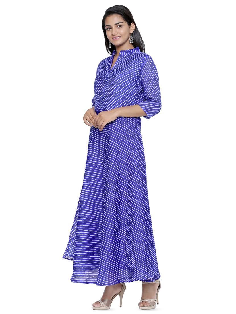 striped flared kurta - 16634518 - Zoom Image - 2