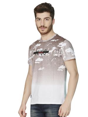 beige all over print t-shirt - 16636018 - Standard Image - 2