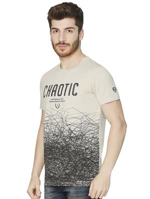 beige front print t-shirt - 16636055 - Standard Image - 2