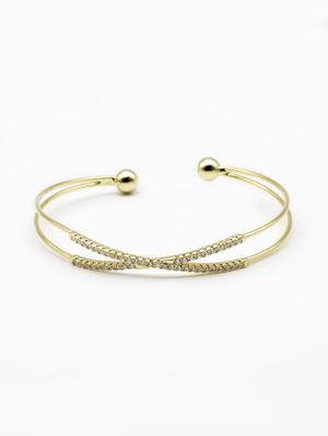 gold metal bangle bracelet - 16636112 - Standard Image - 2