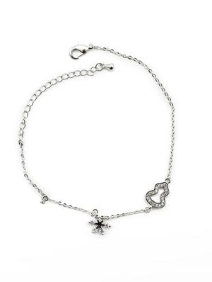 silver metal bangle bracelet - 16636123 - Standard Image - 2