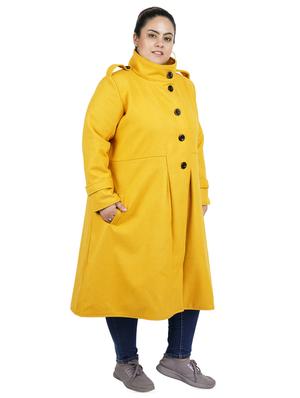 contrast button pocket detail long coat - 16636925 - Standard Image - 2