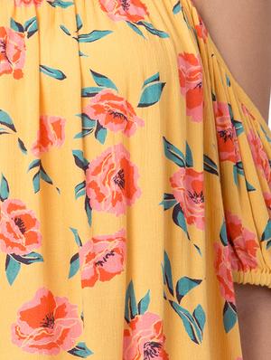 cold shoulder floral top - 16636958 - Standard Image - 5