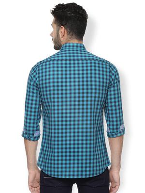 blue checkered casual shirt - 16636994 - Standard Image - 2