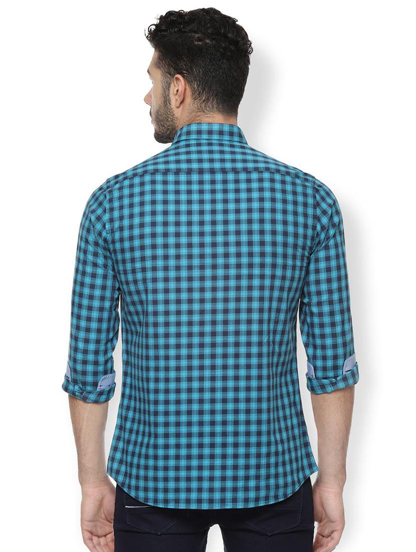 blue checkered casual shirt - 16636994 - Zoom Image - 2
