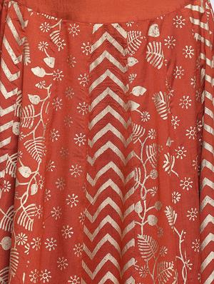 foil printed a-line lehenga choli with dupatta - 16637175 - Standard Image - 5