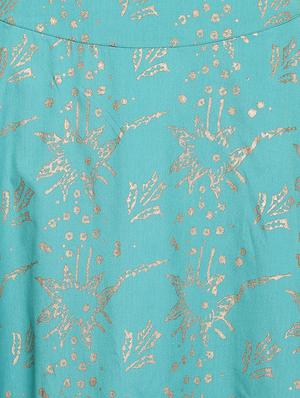 foil printed a-line lehenga choli with dupatta - 16637177 - Standard Image - 5