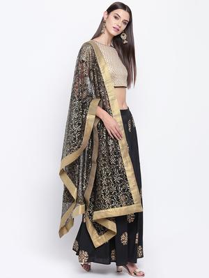 block printed a-line lehenga choli & dupatta - 16637181 - Standard Image - 2