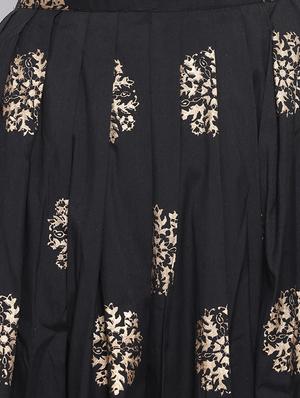 block printed a-line lehenga choli & dupatta - 16637181 - Standard Image - 5