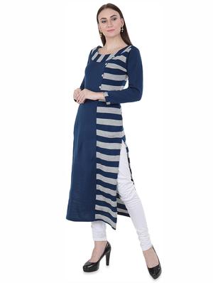 printed woolen kurta - 16637530 - Standard Image - 2