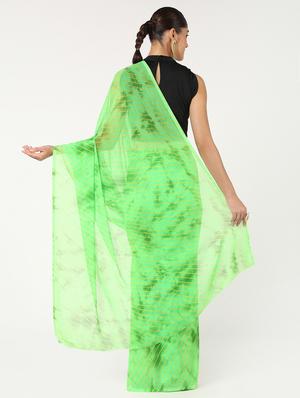 leheriya printed saree with blouse - 16637578 - Standard Image - 2