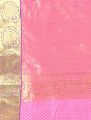 zari work kanjivaram saree with blouse - 16637591 - Standard Image - 5
