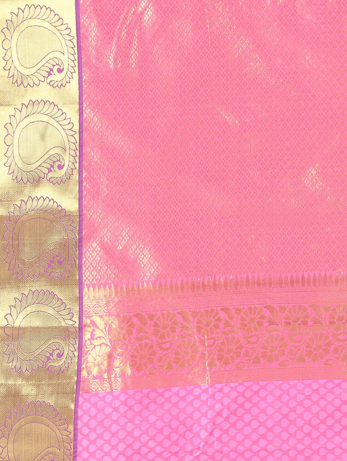 zari work kanjivaram saree with blouse - 16637591 - Zoom Image - 5