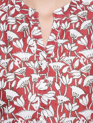 floral straight kurta - 16637669 - Standard Image - 5