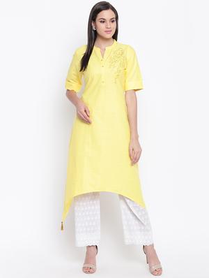 solid asymmetric kurta - 16637677 - Standard Image - 2
