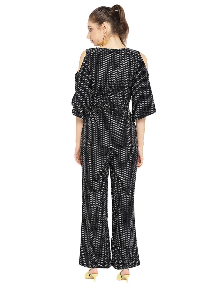 tie front bell sleeved jumpsuit - 16637968 - Zoom Image - 2