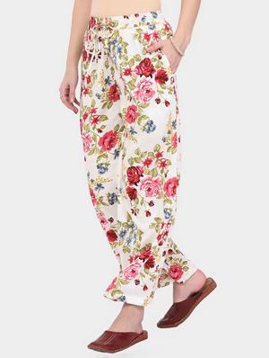 high rise floral palazzo - 16638037 - Standard Image - 2