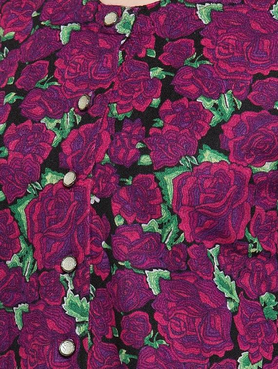 mandarin neck floral long sleeved top - 16638128 - Zoom Image - 5
