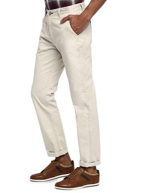 off white solid chinos - 16638288 - Standard Image - 2