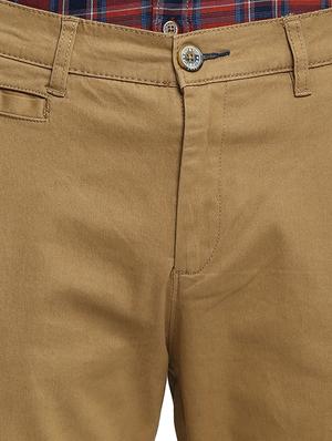 beige solid chinos - 16638292 - Standard Image - 5