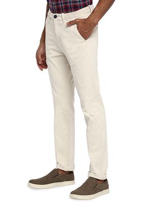 off white solid chinos - 16638293 - Standard Image - 2