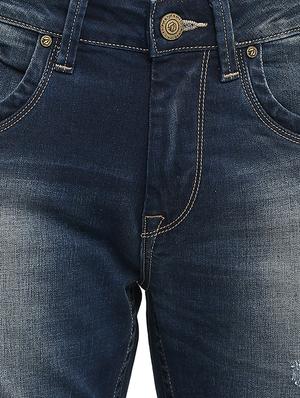 navy blue light washed ripped denim jeans - 16638335 - Standard Image - 5