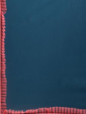 contrast lace plain saree with blouse - 16640339 - Standard Image - 5