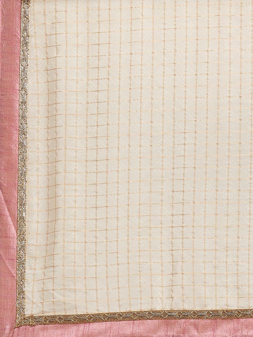 checkered ruffled saree with blouse - 16640341 - Zoom Image - 5